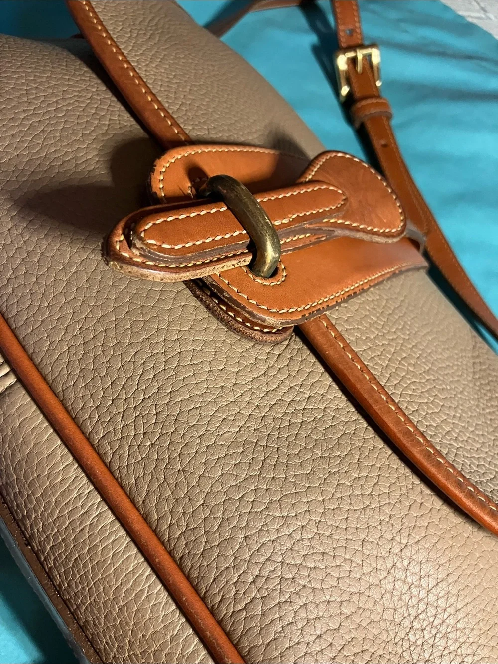 Vintage 80s Dooney & Bourke Over-Under Equestrian Crossbody